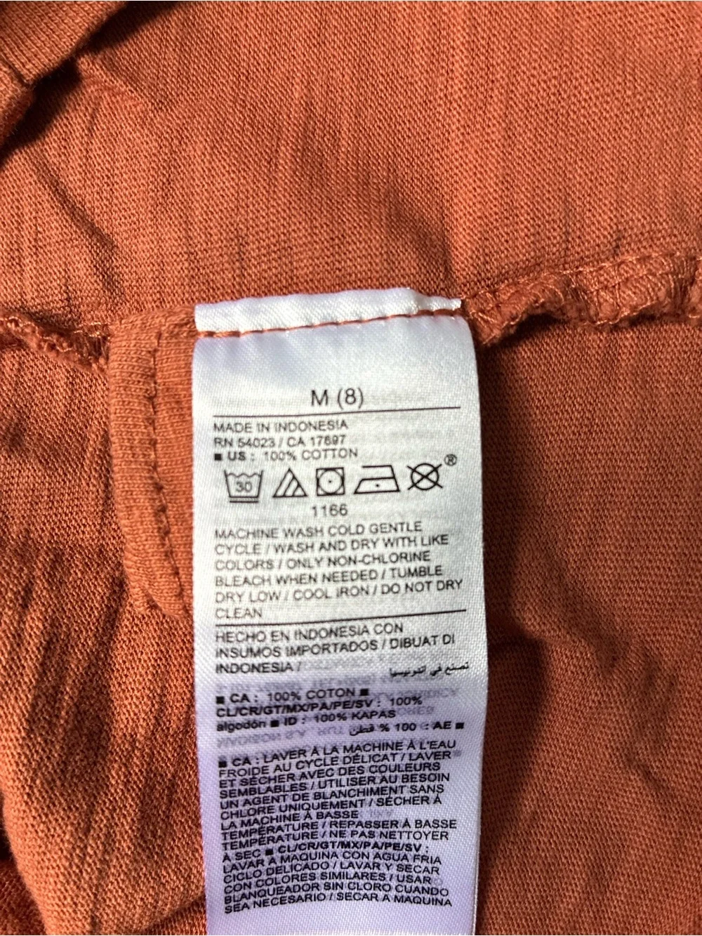 Old Navy Slub-Knit Camp Shirt (Cinnamon) Size M (8)